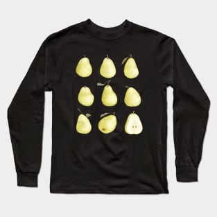 Yellow Pear Pattern design Long Sleeve T-Shirt